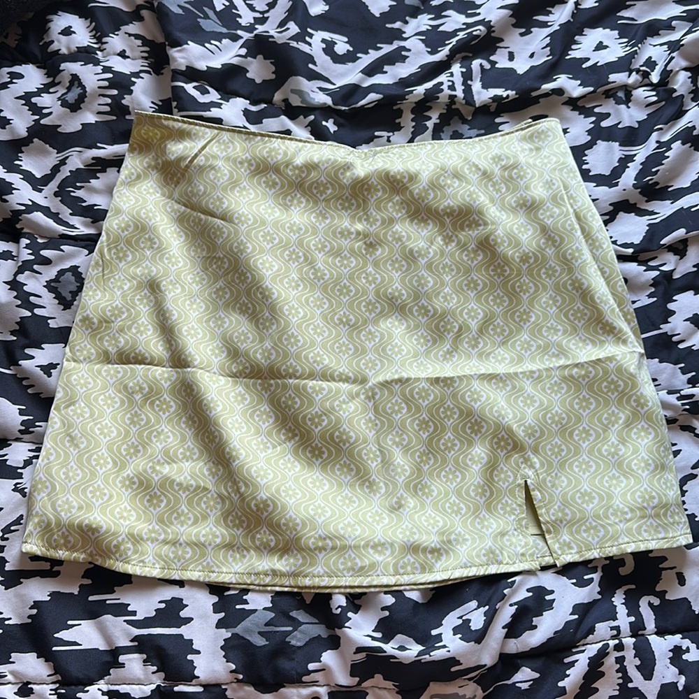 light green mini skirt